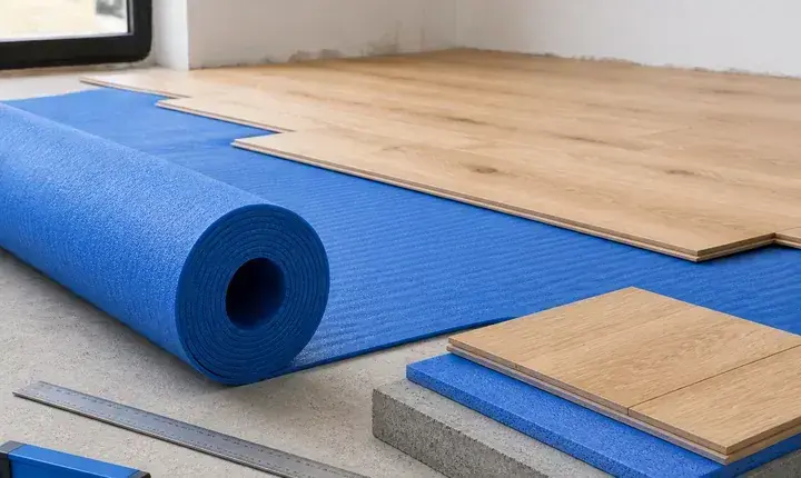 Parquet: sous-couche acoustique et confort Sous-couche acoustique parquet avec rouleau et couches techniques