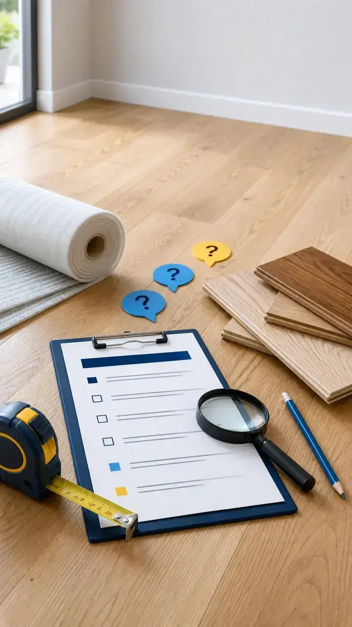 Questions fréquentes sur devis parquet Questions fréquentes sur pose et rénovation de parquet avec checklist, lames et outils