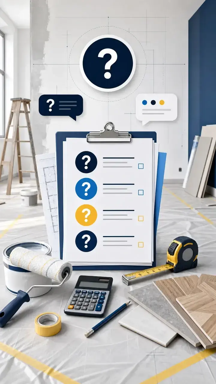 Questions fréquentes sur rénovation intérieure avec devis, budget, matériaux et préparation du chantier Questions fréquentes sur rénovation intérieure avec devis, budget, matériaux et préparation du chantier