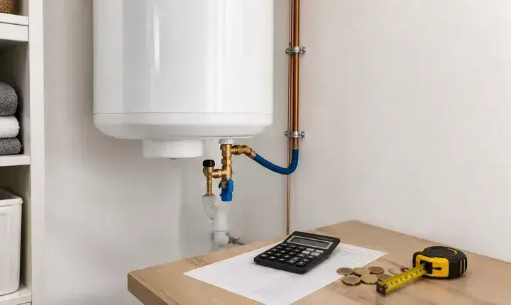 Solution économique chauffe-eau avec ballon électrique, calculateur, devis et euros
