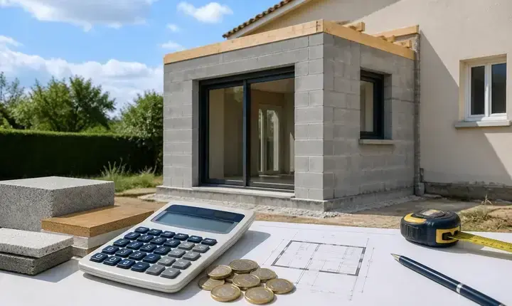 Extension maison: solution économique et budget maîtrisé Extension maison solution économique avec budget maîtrisé, calculateur, pièces et volume simple