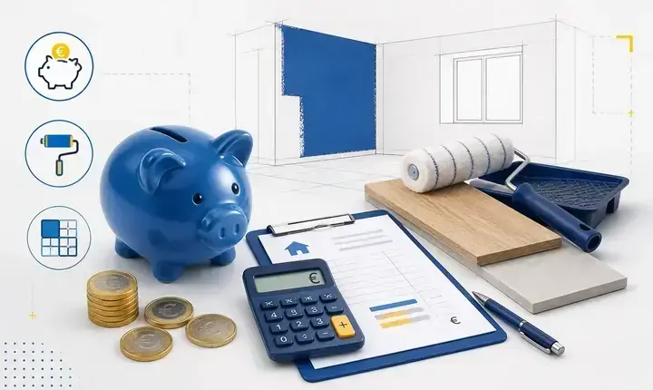Rénovation intérieure: solution économique avec budget maîtrisé, euros, calculateur et matériaux simples Rénovation intérieure: solution économique avec budget maîtrisé, euros, calculateur et matériaux simples