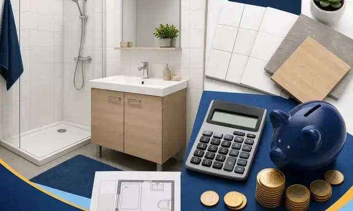 Rénovation salle de bain: solution économique avec budget maîtrisé, euros et choix simples