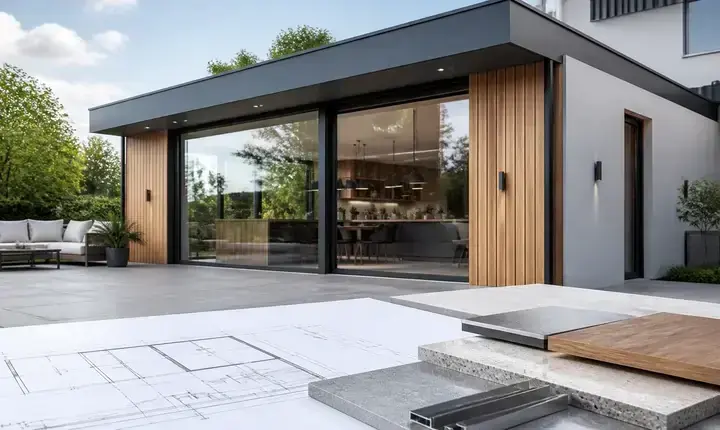 Extension maison: solution premium et architecture contemporaine Extension maison solution premium avec architecture contemporaine, toit plat et finitions haut de gamme