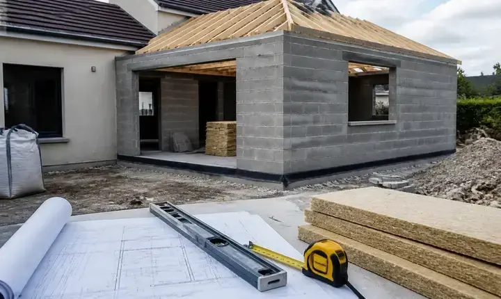 Extension maison: solution standard et matériaux équilibrés Extension maison solution standard avec structure, plans, matériaux équilibrés et chantier organisé